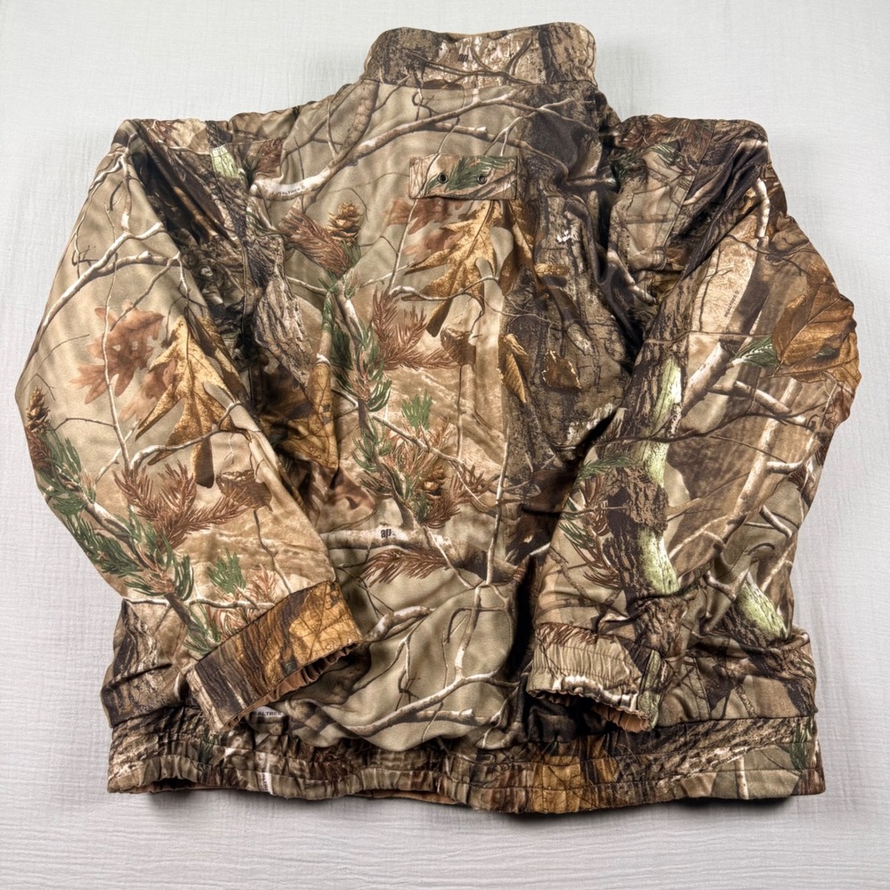 Y2k Remington Mens XL Reversible‎ Jacket Brown Duck Canvas Realtree Camo Hunting - Picture 5 of 9